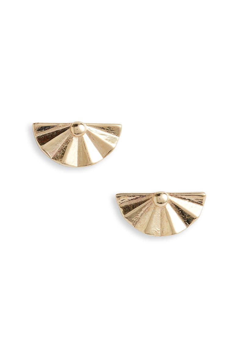 Sunrise Stud Earrings., Main, color, GOLD