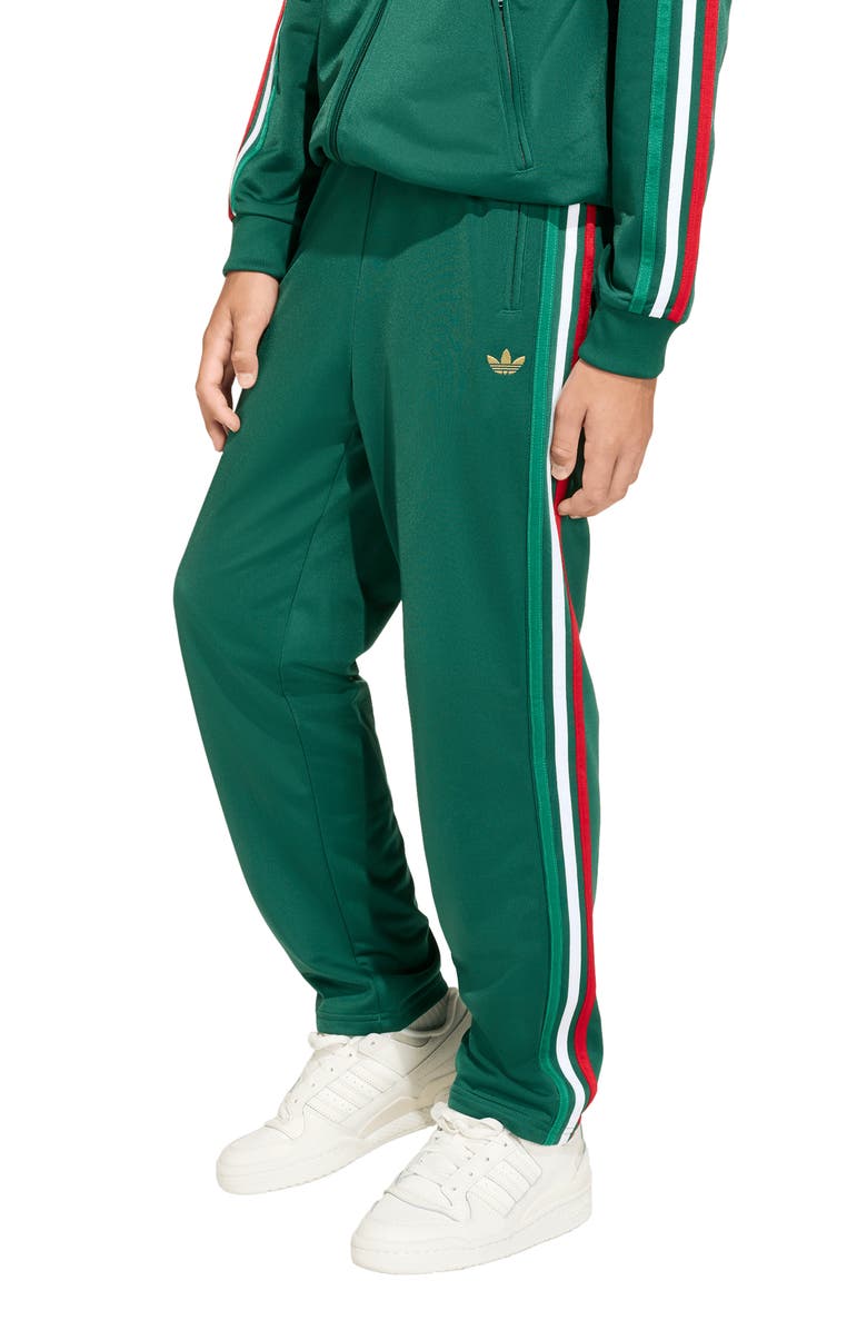 adidas Originals Kids' Firebird Recycled Polyester Track Pants, Alternate, color, Team Dark Green/Dark Football Gold