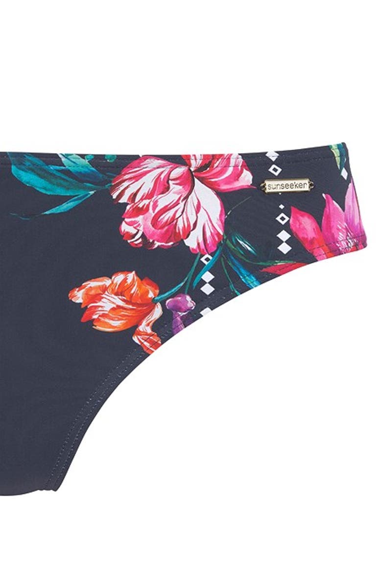 LASCANA Floral Classic Bikini Bottom, Alternate, color, Navy Printed - 2