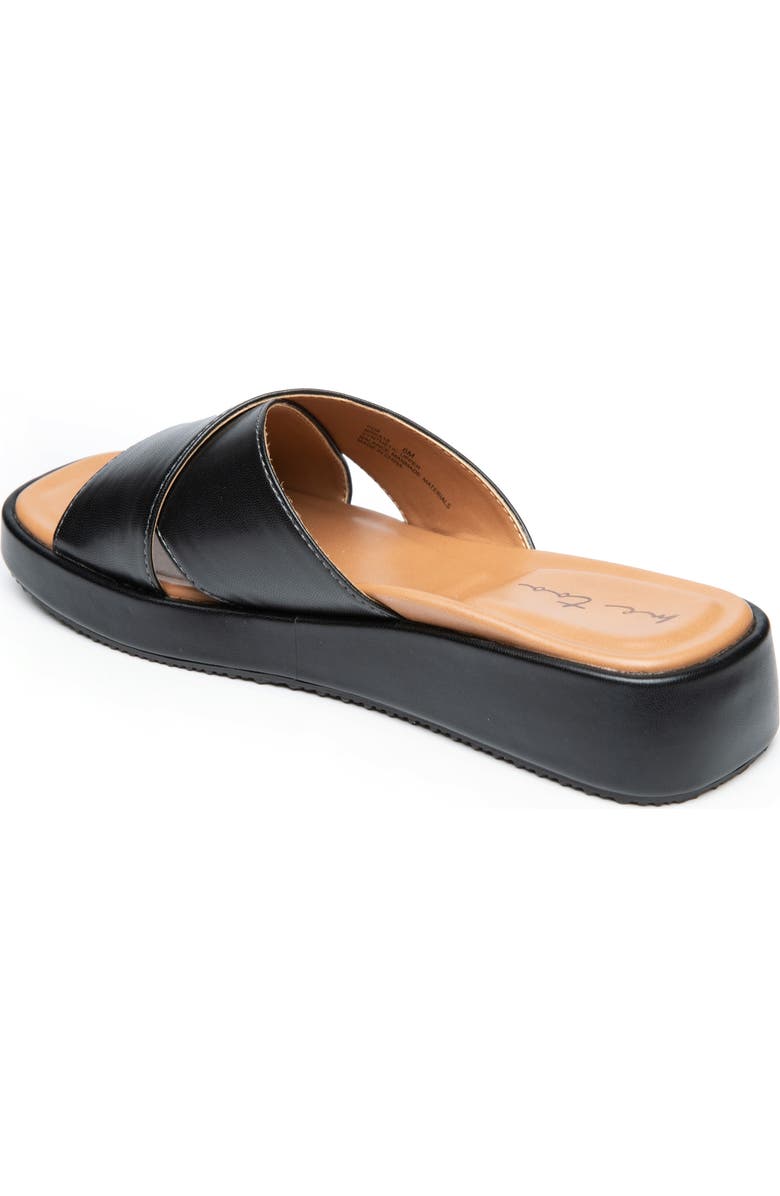Me Too Linzi Platform Slide Sandal, Alternate, color, Black