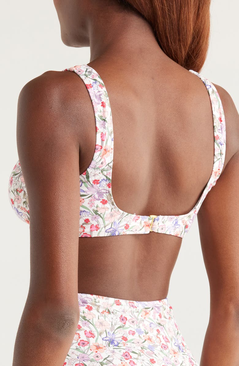 Hutch O-Ring Bikini Top, Alternate, color, White Garden