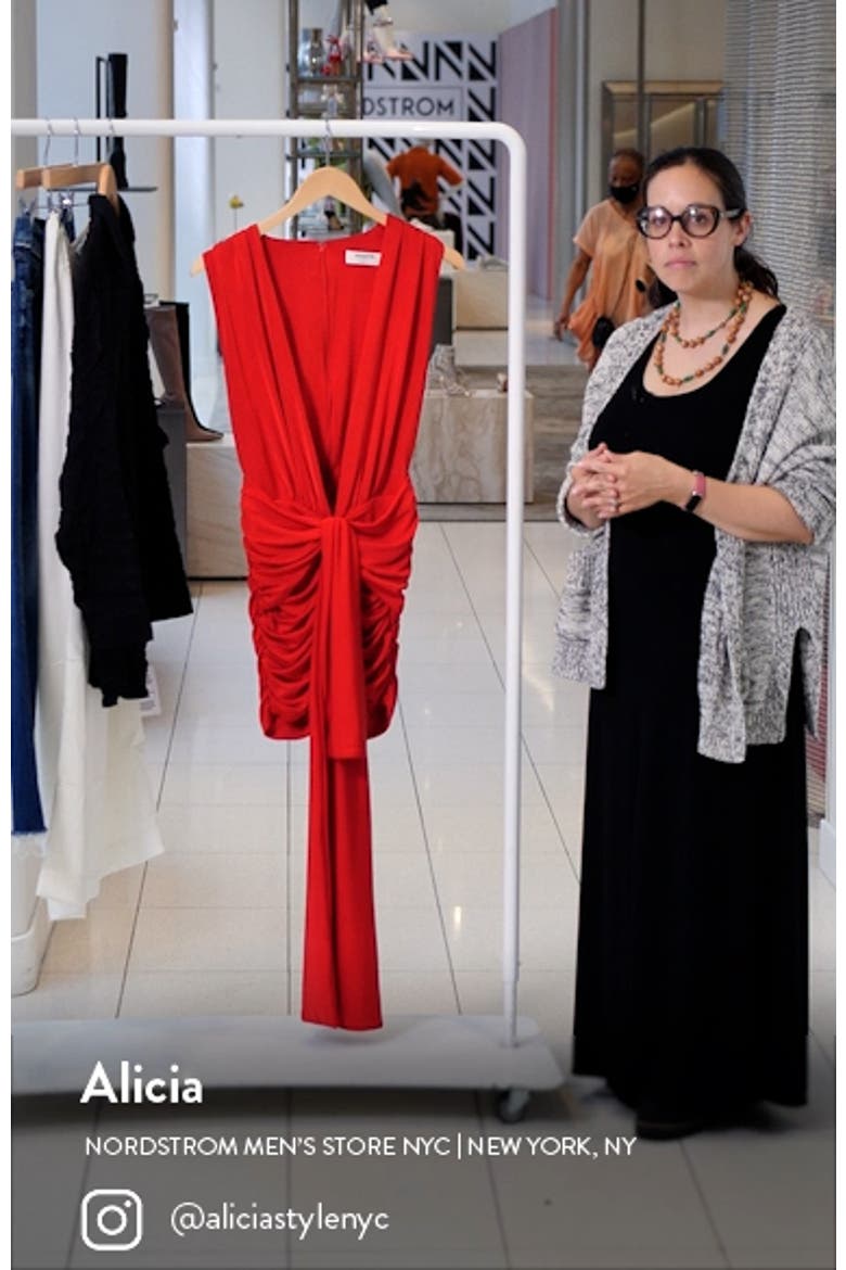 Aliza Ruched Jersey Minidress video