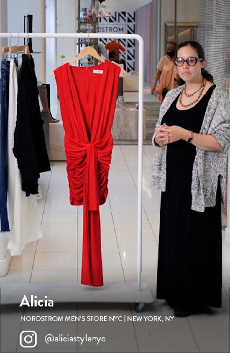 Aliza Ruched Jersey Minidress, sales video thumbnail