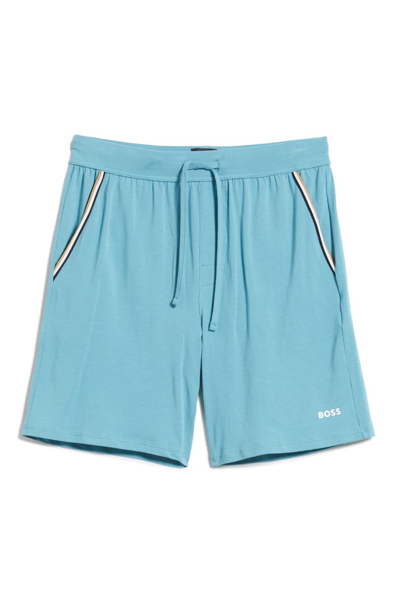 Unique Stretch Cotton Pajama Shorts, Alternate, color, LIGHT/ PASTEL BLUE