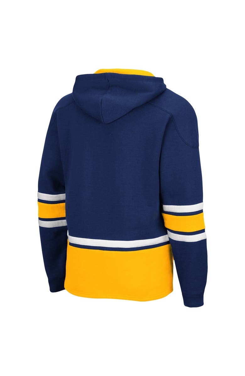 COLOSSEUM Men's Colosseum Navy West Virginia Mountaineers Lace Up 3.0 Pullover Hoodie, Alternate, color, Navy