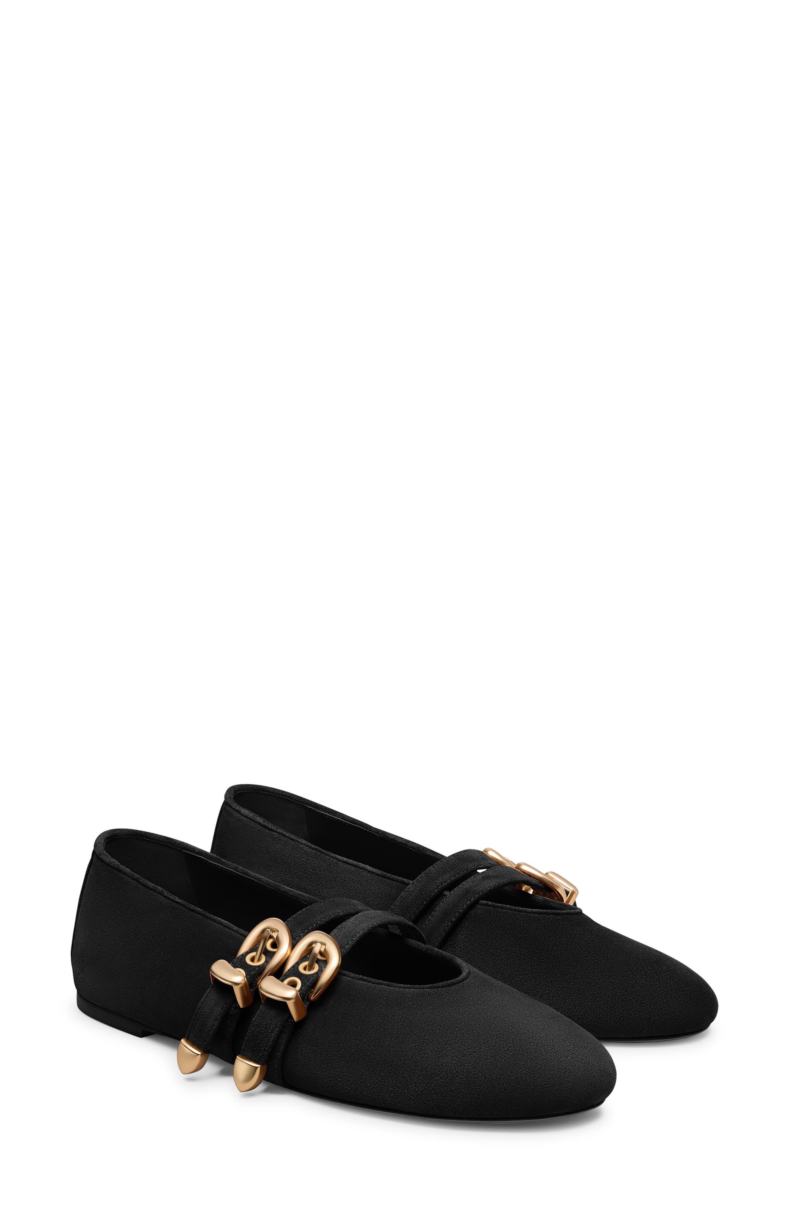 Stuart Weitzman Maven Mary Jane Flat, Main, color, Black