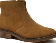 Lands' End Detailed Suede Zip Ankle Booties