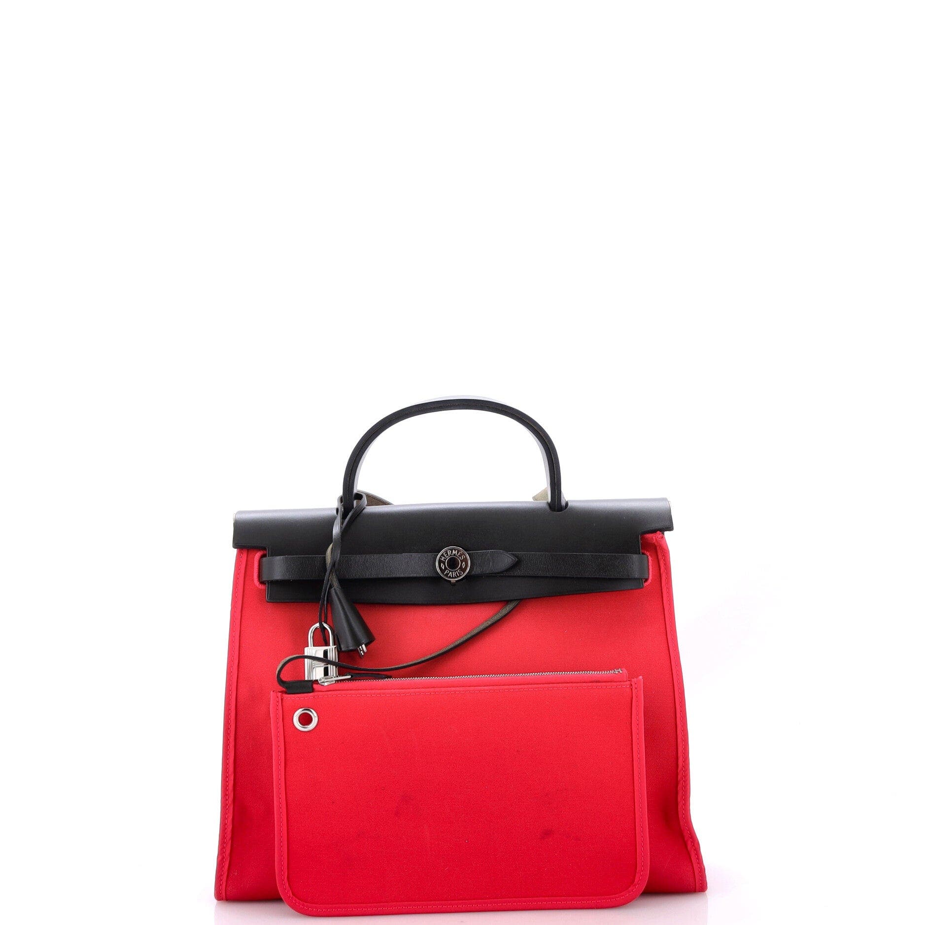 Herbag Zip Leather and Toile 31, Alternate, color, Pink
