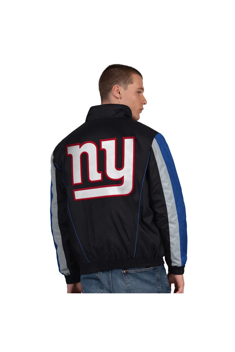 Men's Starter  Black New York Giants Thursday Night Gridiron Half-Zip Jacket, Alternate, color, Black