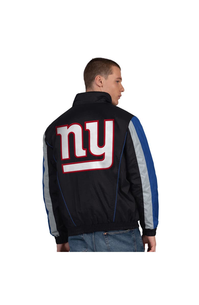 STARTER Men's Starter  Black New York Giants Thursday Night Gridiron Half-Zip Jacket, Alternate, color, Black