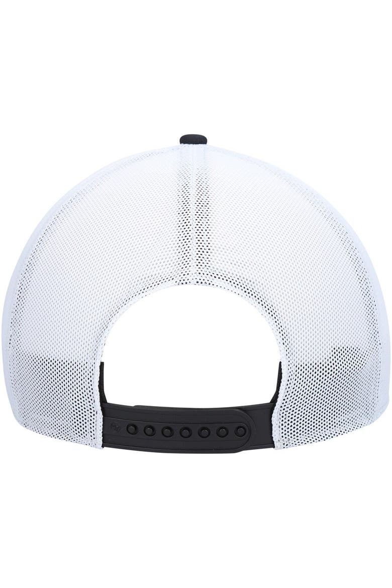 Men's '47 Black/White Las Vegas Raiders Altitude II MVP Trucker Snapback Hat, Alternate, color, Black