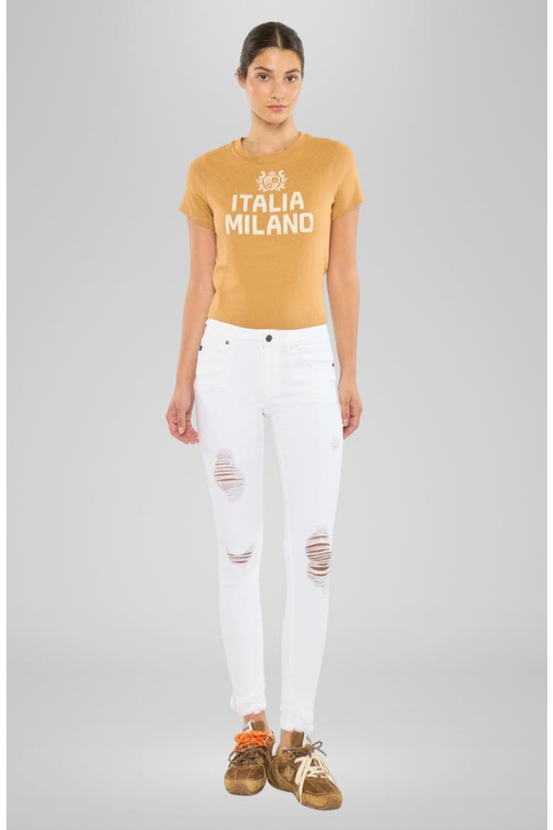 Lana Mid Rise Ankle Skinny Stretch Jeans, Main, color, White