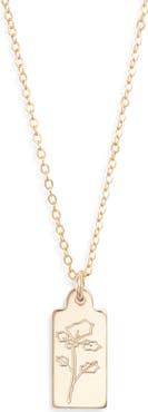 Set & Stones Tawney Birth Flower Pendant Necklace