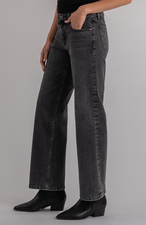 Kut From The Kloth Selena Low Rise Baggy Straight Leg Jeans In Black
