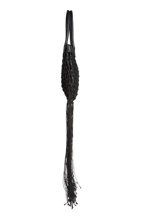 Bcbg Netted Fringe Tote Bag In Black