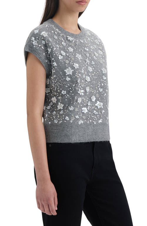 Nvlt Embellished Short Sleeve Sweater In Gray