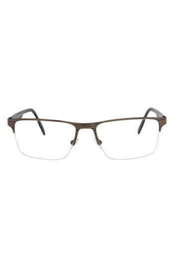 Maui Jim Core Optical 55mm Square Semi Rimless Reading Glasses In Black