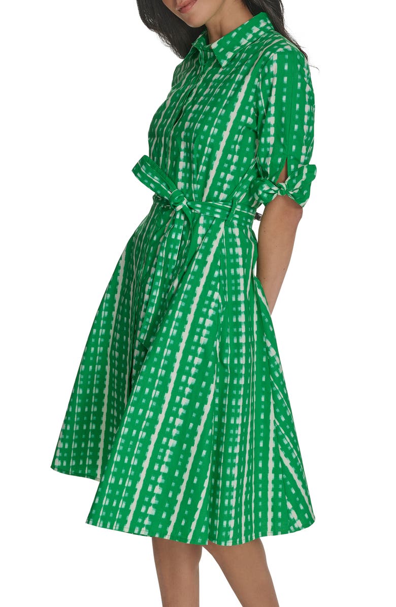 Calvin Klein Short Sleeve Cotton Shirtdress, Alternate, color,