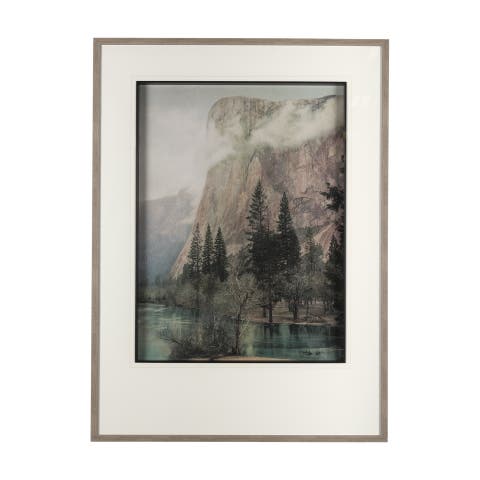 El Capitan by  Studio a Hand Embellished Textured Framed Art Photograph Matted under Glass