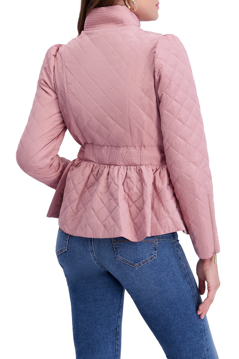 Quilted Peplum Jacket, Alternate, color, ROSE