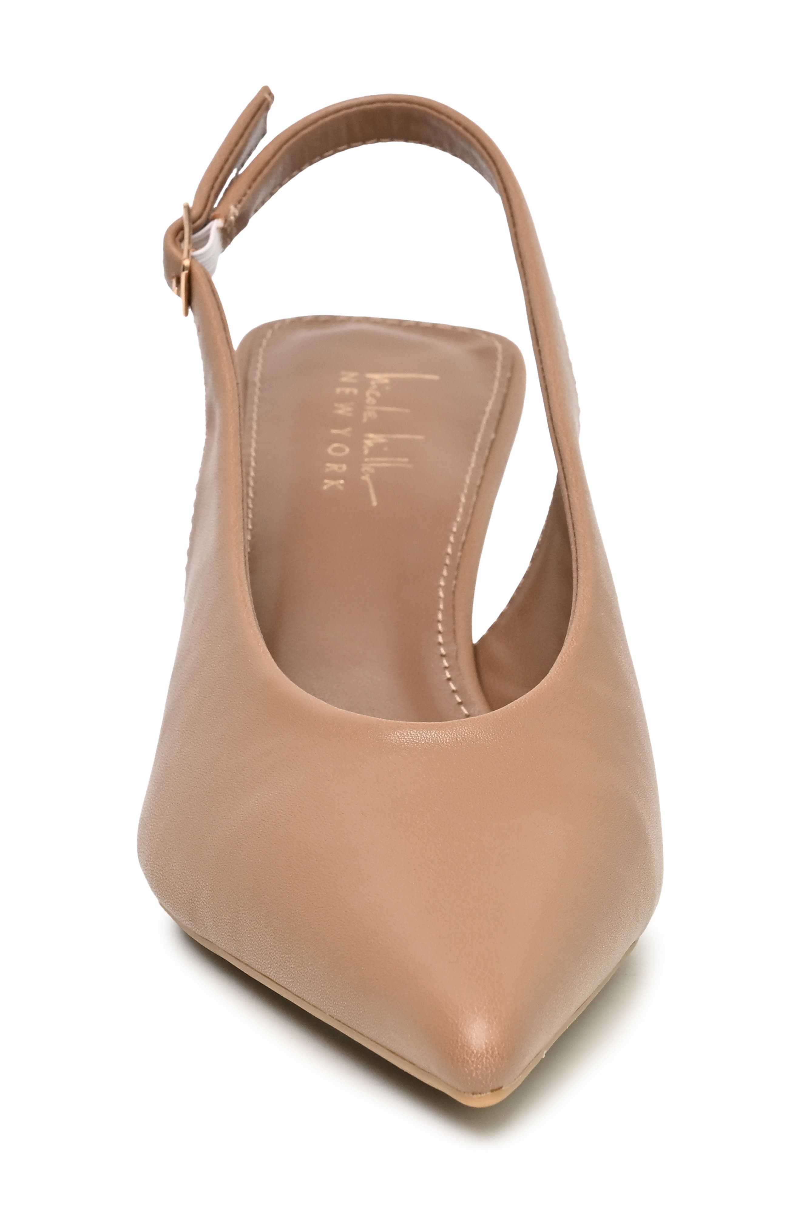 Bosna Faux Leather Slingback Pump, Alternate, color, LATTE