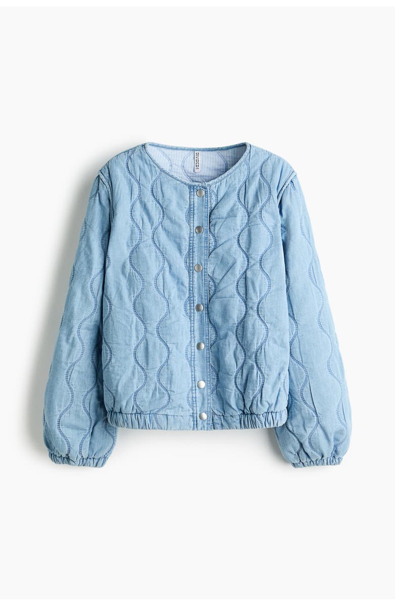 H&M Quilted Denim Jacket, Main, color, 