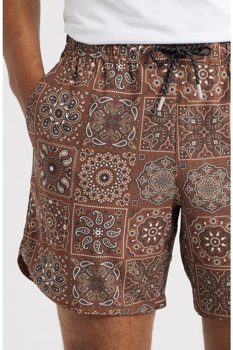 Luka Paisley Shorts, Alternate, color, PAISLEY TILE COPPER
