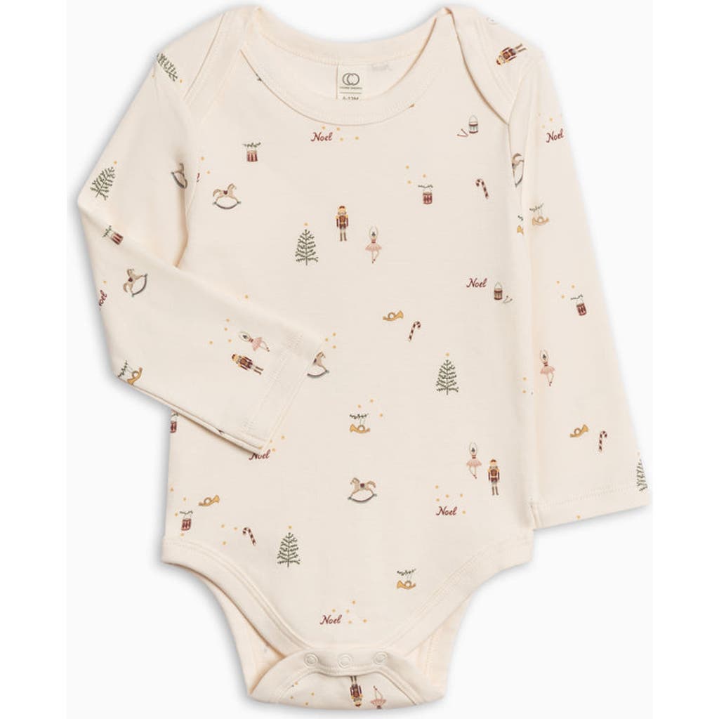 Colored Organics Organic Holiday River Bodysuit In Neutral