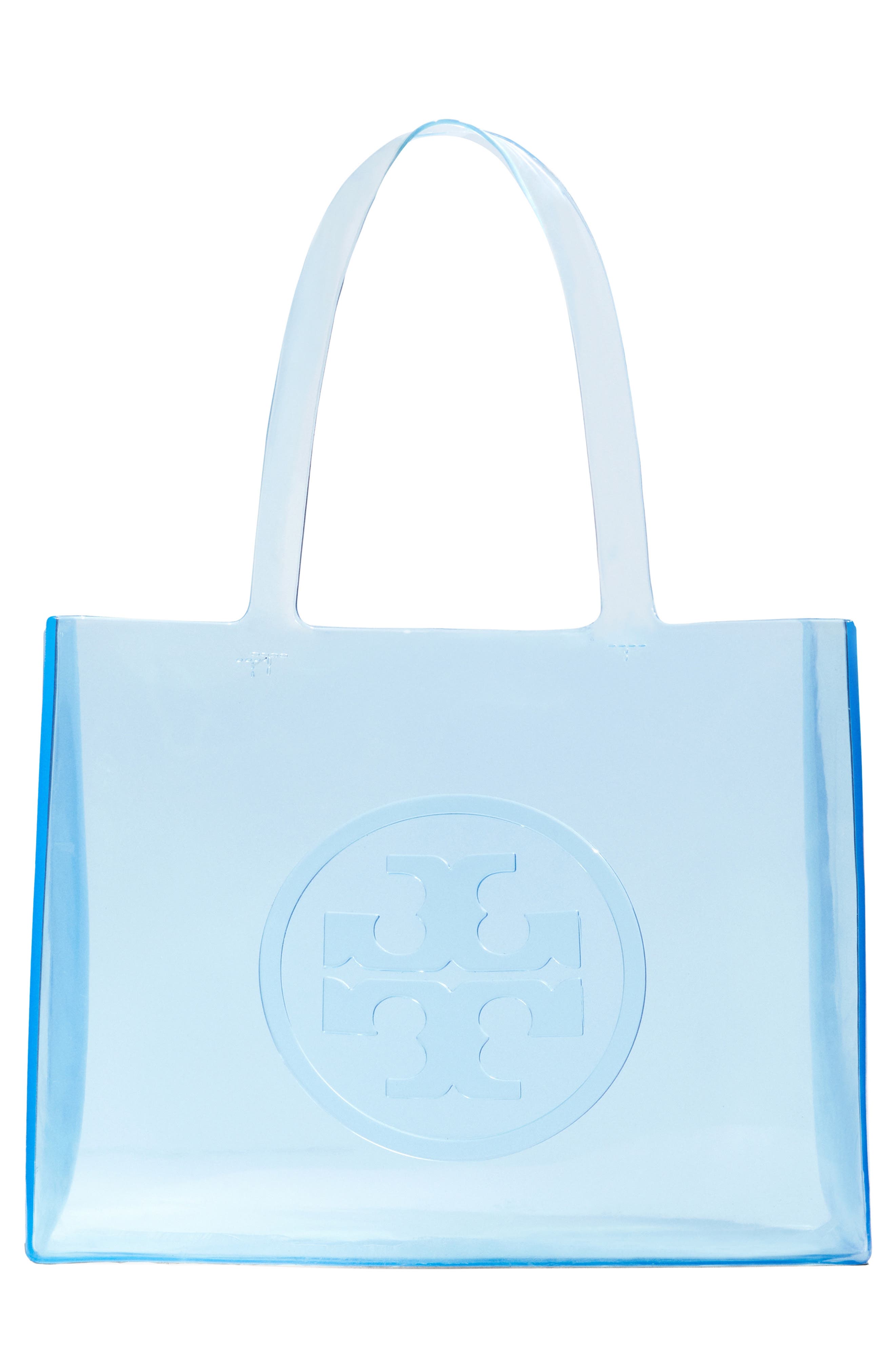 Tory Burch Small Ella Clear Tote, Alternate, color, Pool Blue