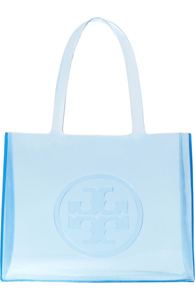 Tory Burch Small Ella Clear Tote, Alternate, color, Pool Blue