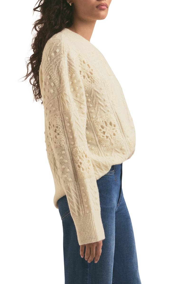 Favorite Daughter The Jovie Wool Blend Sweater, Alternate, color, Ivory