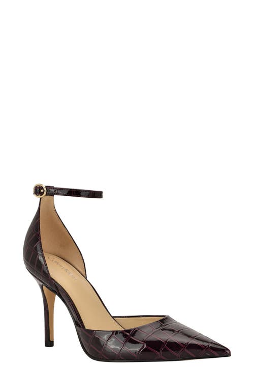 Calvin Klein Olettia Ankle Strap Pointed Toe Pump In Black