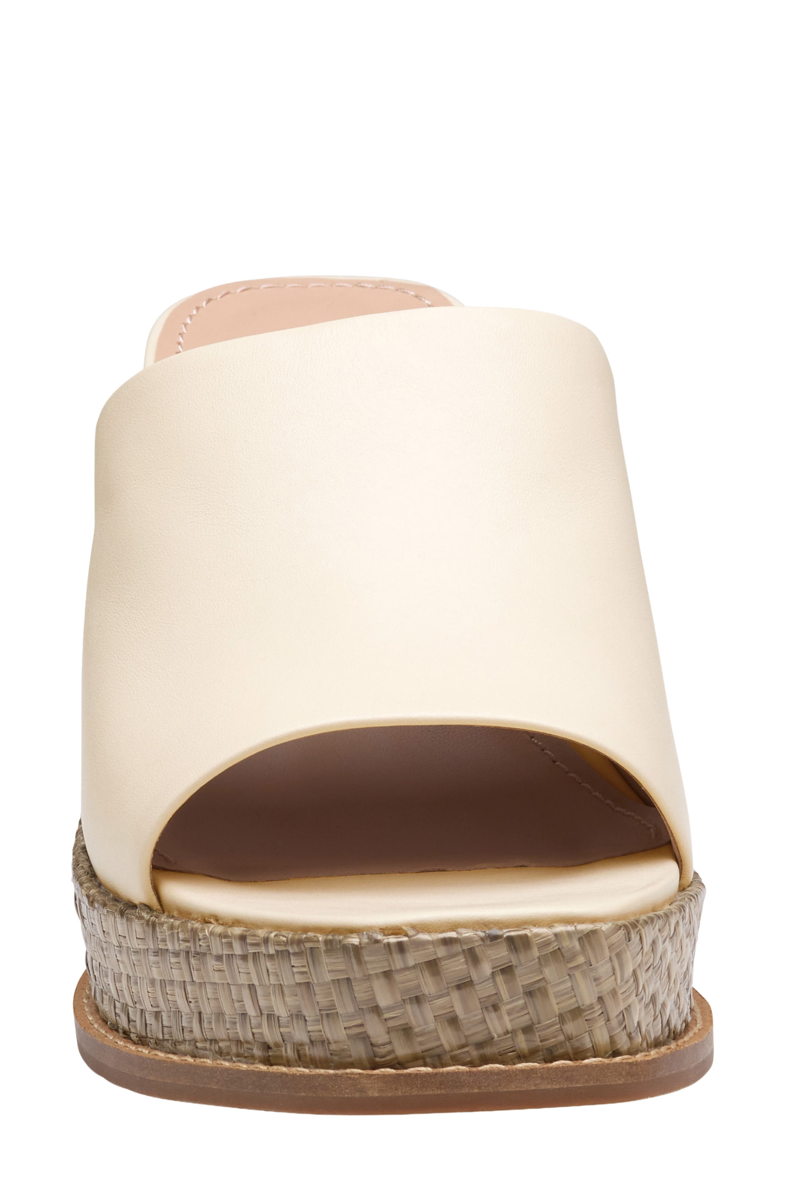Johnston & Murphy Mallory Platform Wedge Slide Sandal, Alternate, color, Bone Nappa Leather