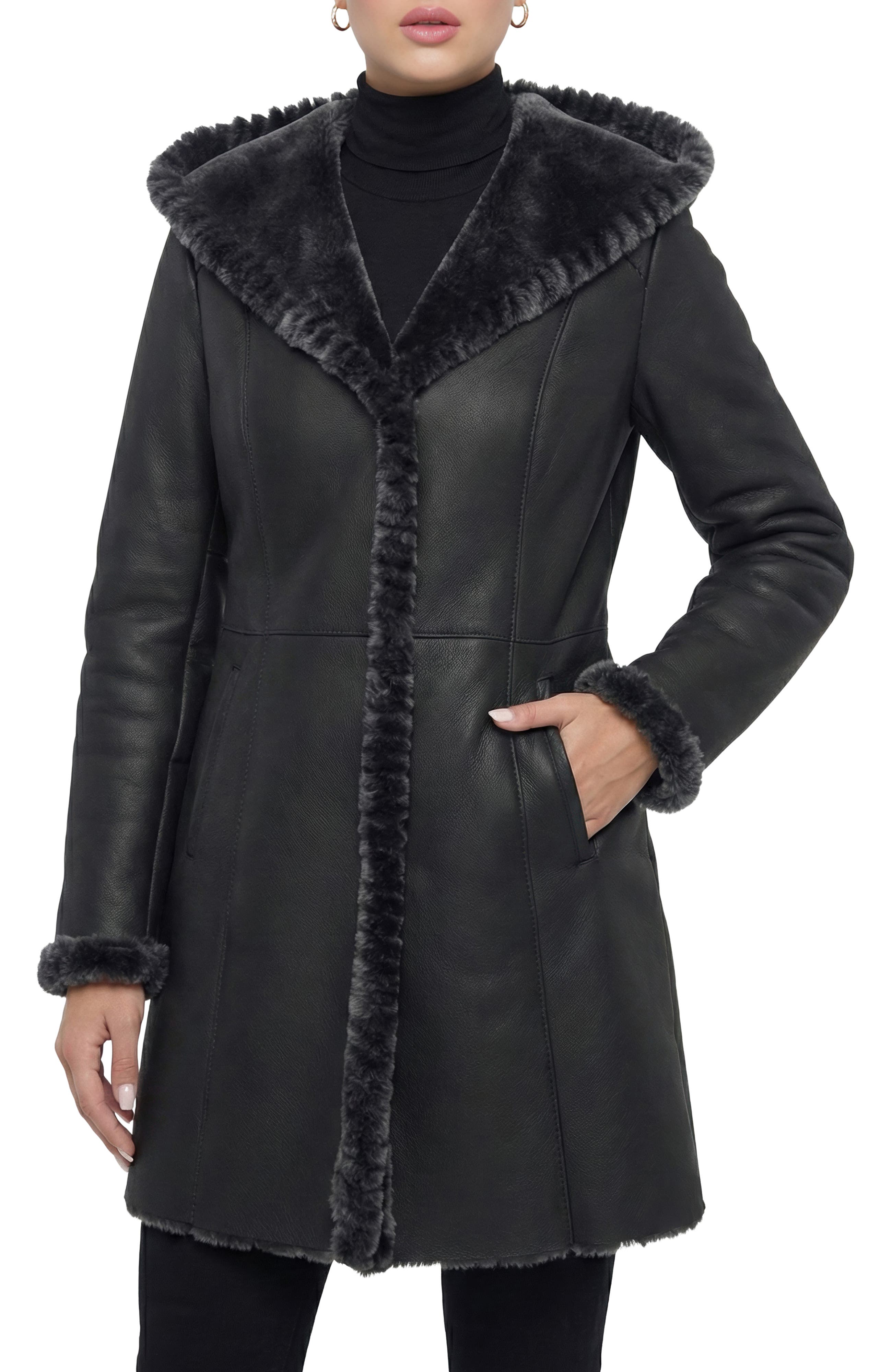 GORSKI Merino Genuine Shearling Parka With Whipstitch Trim — фото 5