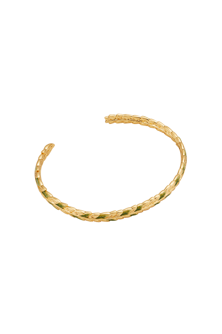 Wheat Bangle, Alternate, color, Gold