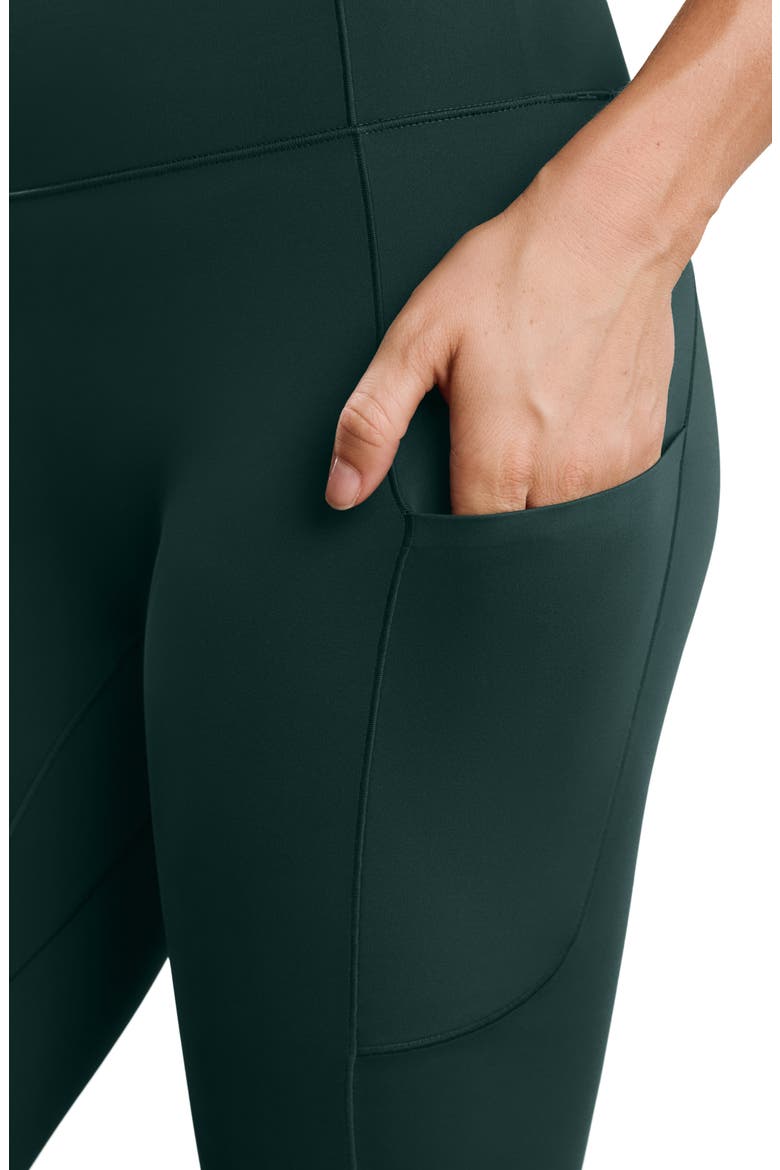 Pacer Fleece Backed High Waist Pocket Leggings, Alternate, color, DARK IVY