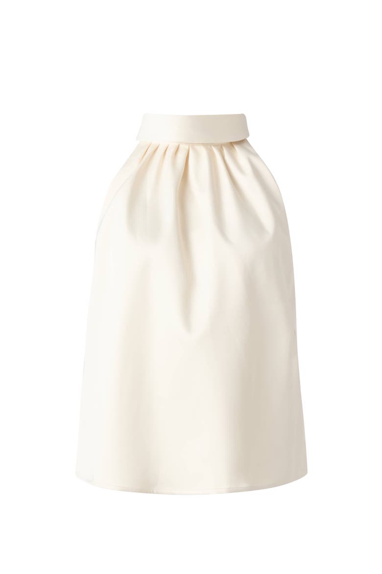 Minea Satin Halterneck Top, Alternate, color, Vanilla