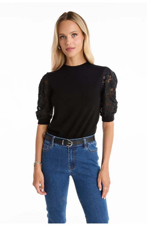 Sylvie Lace Sleeve Top