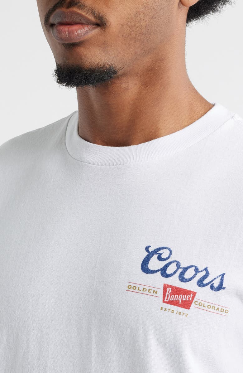 The Forecast Agency Coors Banquet Bottles Graphic T-Shirt, Alternate, color, White