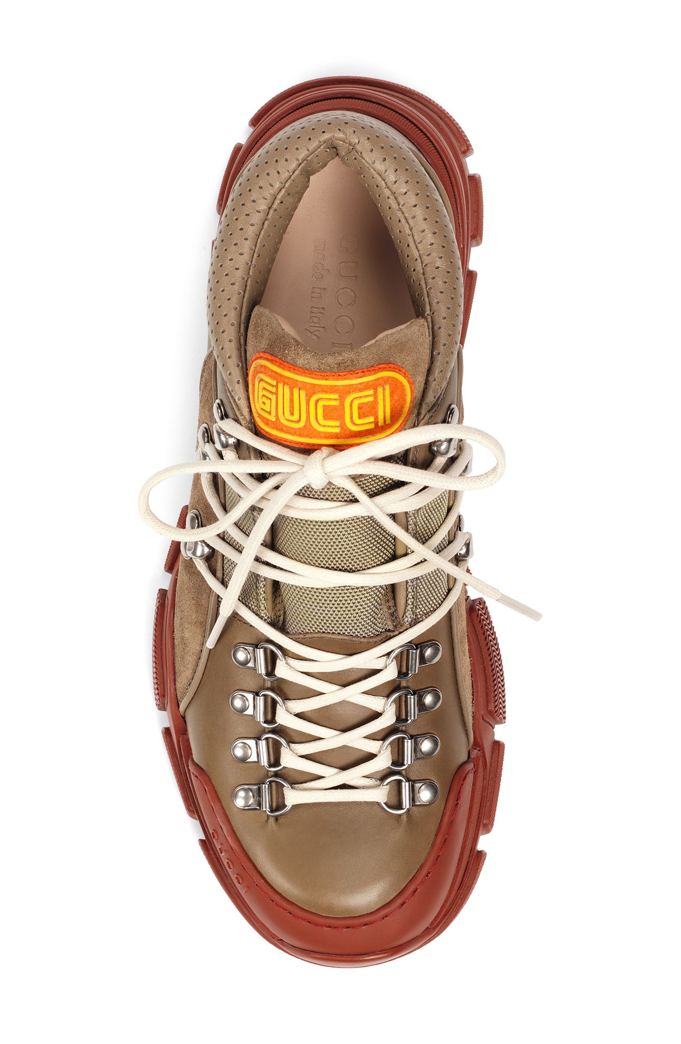 Leather & Original GG Trekking Boot, Alternate, color, BEIGE