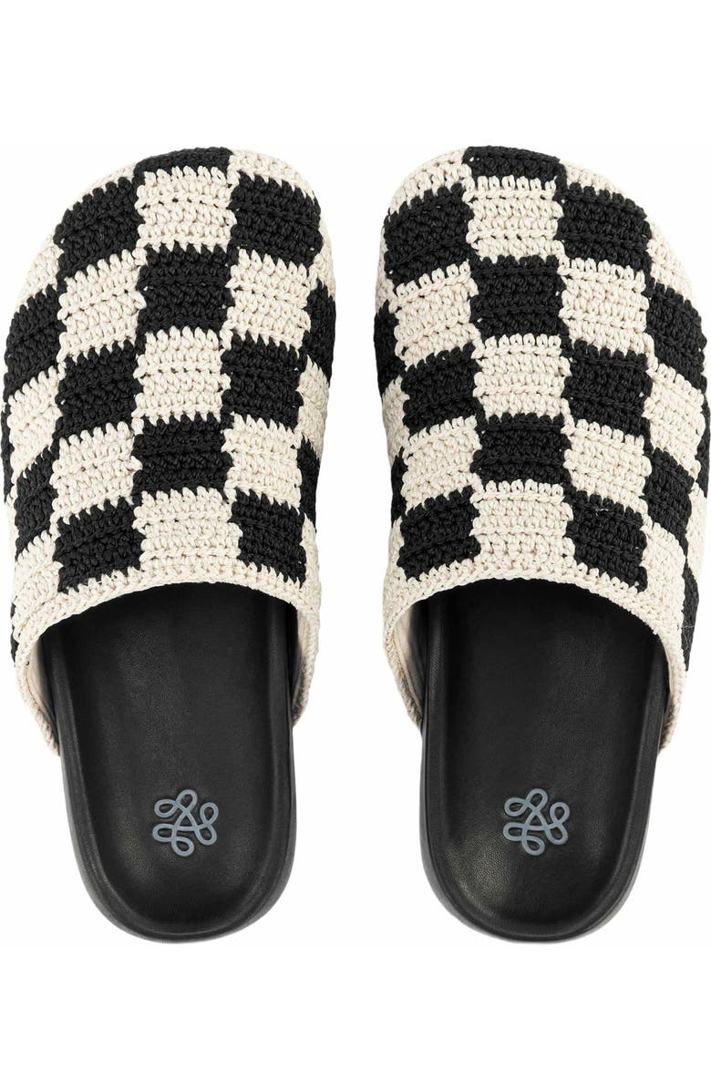 The Sak Bolinas Crochet Clog Shoe, Alternate, color, Black Check