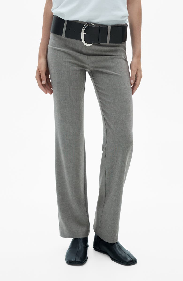 MANGO Belted Straight Leg Pants, Main, color, 