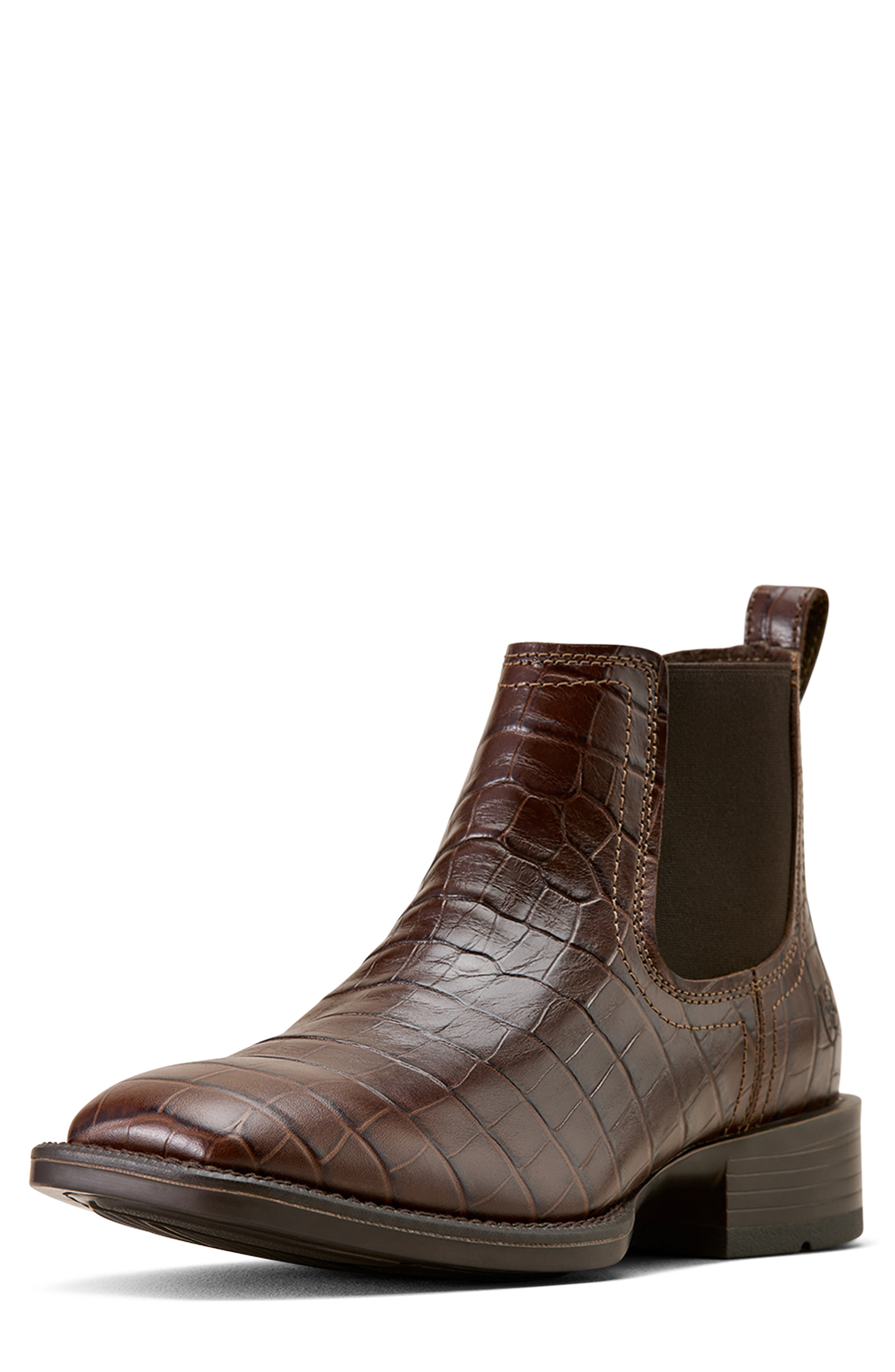 Ariat Booker Wide Square Toe Western Chelsea Boot, Alternate, color, 