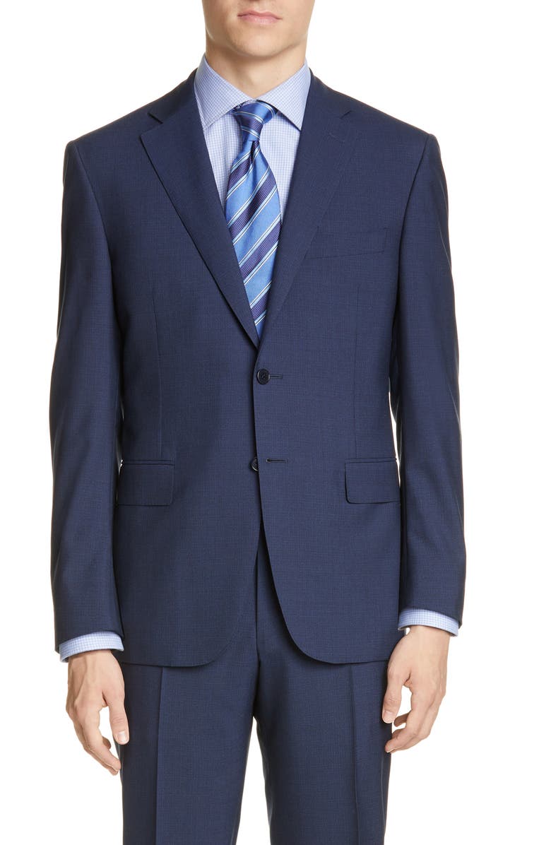 Canali Sienna Soft Texture Classic Fit Wool Suit, Alternate, color, 