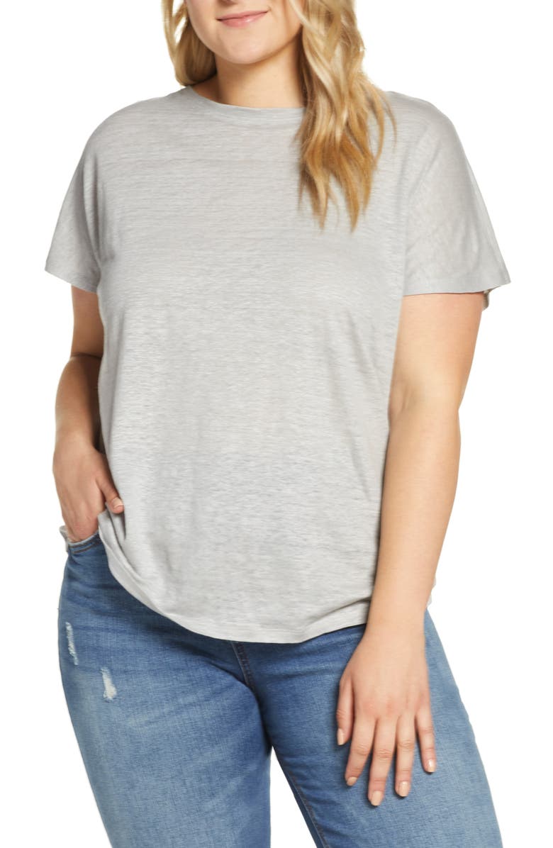 Nordstrom Signature Linen Tee, Alternate, color, 