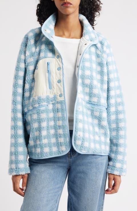 Gingham Grace Fleece Pullover