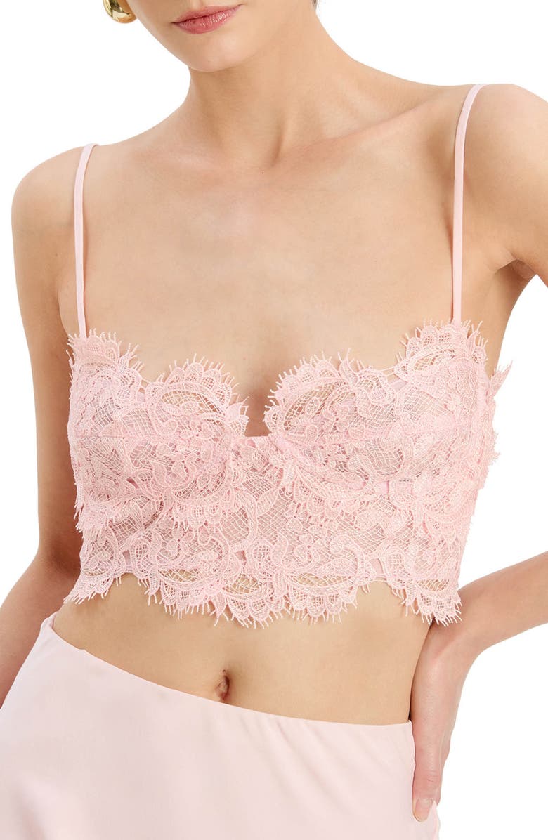 Bardot Linella Lace Bralette, Main, color, Petal Pink