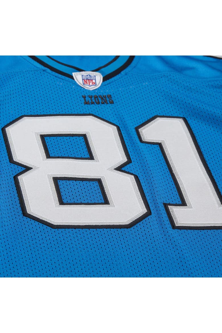 Men's Mitchell & Ness Calvin Johnson Blue Detroit Lions 2007 Authentic Throwback Retired Player Jersey, Alternate, color, Blue