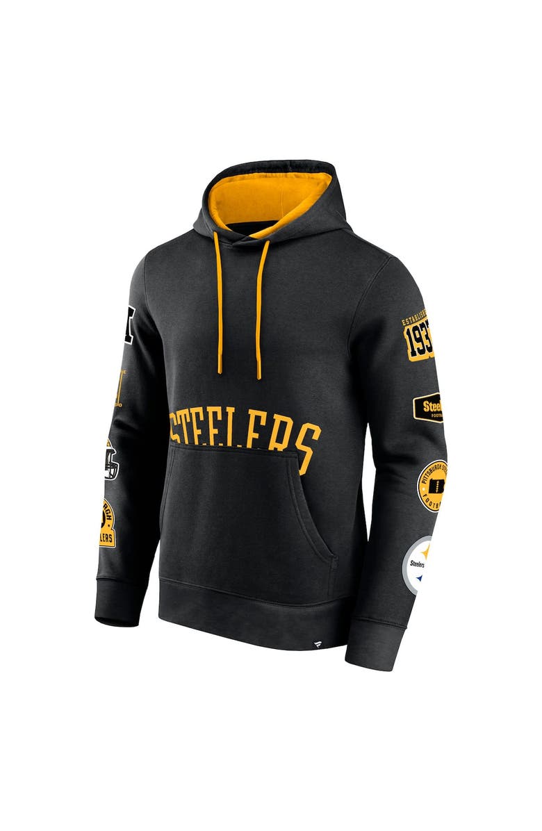 FANATICS Men's Fanatics Branded Black Pittsburgh Steelers Wild Winner Pullover Hoodie, Alternate, color,