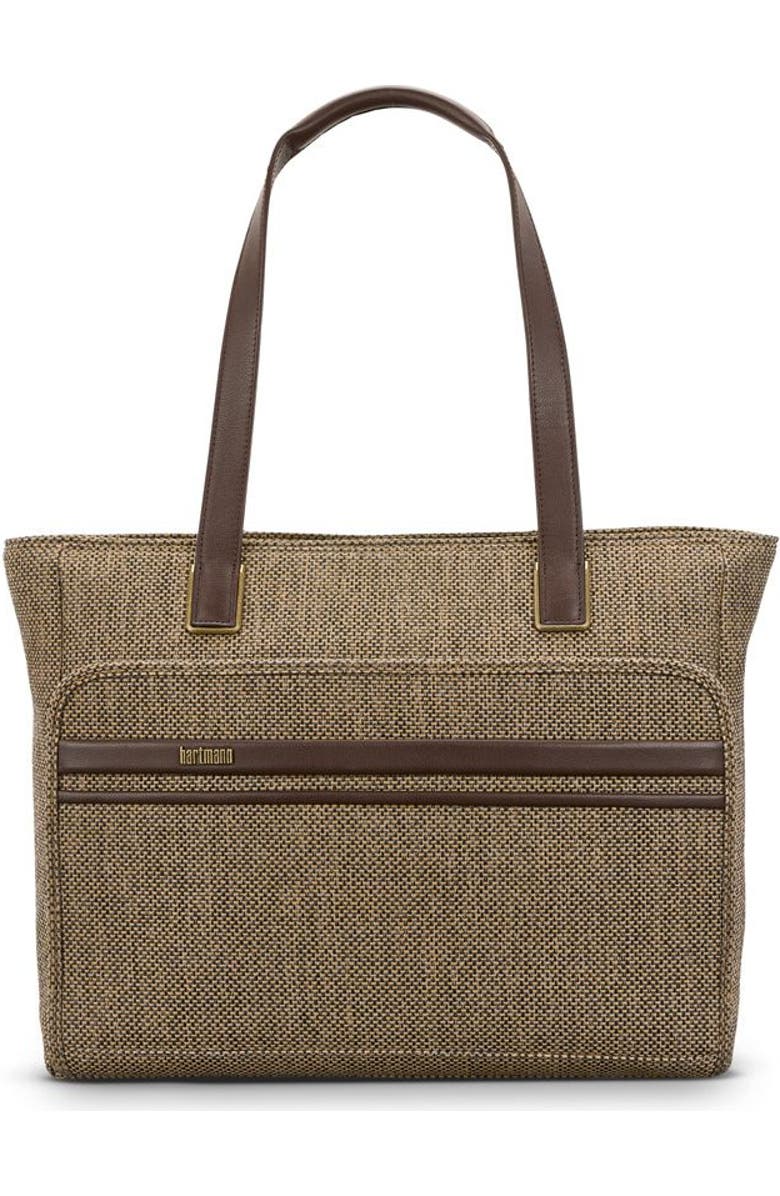 Hartmann Tweed Carryall Tote, Main, color, Tweed/Natural Leather